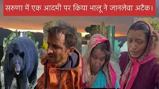 सरुणा में एक आदमी पर किया भालू ने जानलेवा अटैक।🥵🥵टिका राम जोशी जी पर किया भालु ने जानलेवा हमला 🥵🥹