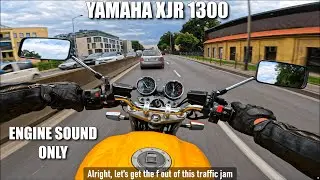 Cutting through Krakow's traffic - rush hour ride | Yamaha XJR 1300 | 4K GoPro 13 POV