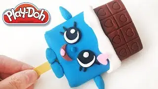 Shopkins Cheeky Chocolate DIY Play-Doh Recipe How to make Play Dough Icecream  - CLAY ART TV