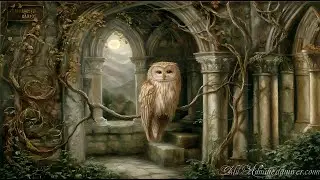 POV: Rain on cobblestones 🌧️ 11PM – Neo-Medieval Owl’s Vigil
