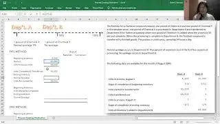 Process Costing Illustration | EUP Computation in 2 Departments