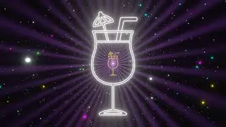 Neon Cocktails Tunnel Light Rays Particles 4K Free Colorful Motion Background #4