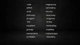 Seria Błyskawiczny Angielski- Negatywne cechy charakteru