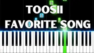 TOOSII - Favorite Song | EASY Piano Rainbow Tutorial
