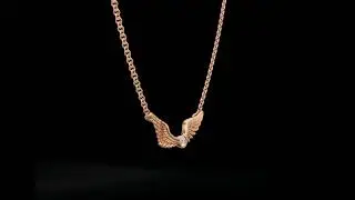Angel Wing Pendant | Unique 3D Jewelry CAD Model | 2.5mm Stone | Not Copied