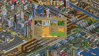 Transport Tycoon Deluxe (1995) 4k PC Gameplay - Main Menu, New Game, Building Streets