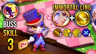 The gun makes Ling immortal | Buss skill 3 | Magic Chess - Mobile Legends: Bang Bang