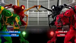 Spider-Man & Green Venom vs Black Spiderman & Red Venom - MARVEL VS. CAPCOM: INFINITE