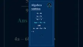 Algebra | Addition | ✅ #shortsfeed #maths #mathematics #algebra #add #addition #simplification #edu