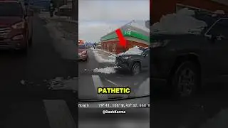 IDIOT DRIVER&rsquo;s Instant Karma for Driving With Snow on the Windshield 😬 #dashcam #karma