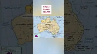 Great Sandy desert in map of Australia