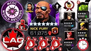 R4 7🌟NICK FURY BREAKING RECORDS! Fastest Realm Of Legends Speed Run Ever Recorded Worldwide! - MCOC