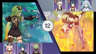 【All 4*】Collei Hyperbloom - Sayu Mono Pyro【3.4 Spiral Abyss】floor 12 full stars clear (9 stars)