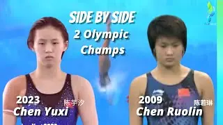 Chen Yuxi 2023 vs Chen Ruolin 2009 - Womens 10 Meter Diving China 陈若琳 陈芋汐