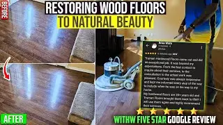 Restoring these Pre-finished Wood Floors back to its Natural Beauty with a Professional Clean & Buff