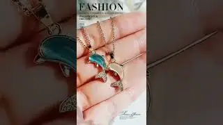 Sea animal Jewellery Non Tarnish Zircon Dolphin Pendant Necklace Stainless Steel#jewelry #shortvideo