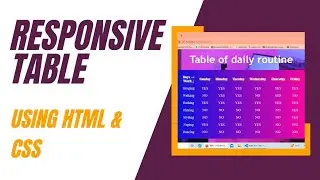 Responsive Table using HTML & CSS with Source Code #html #css #youtubevideo #wecandoit