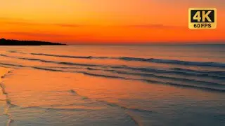 Sunset Ocean ASMR 4K | Relaxing Beach Waves for Deep Sleep, Night Relaxation & Calm