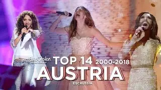Austria in Eurovision - Top 14 (2000-2018)