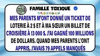 À Thanksgiving, Mes Parents M’ont Offert Un Billet À 2$ Et Une Croisière À Ma Sœur—j’ai Gagné 100m$.