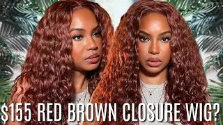 $155 AUBURN WATER WAVE WIG?! 5X5 EASY CLOSURE WIG INSTALL | ARABELLA HAIR | ALWAYSAMEERA