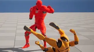 UE Fighting Game From Scratch.  HIT REACTION (Tutorial #9)