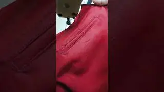 how to sew a back pocket on pants #shorts #sewing #tutorial