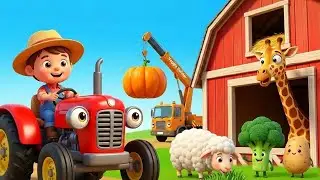 Wheels on the Red Tractor! 🚜 | Zoo Farm, Old MacDonald & Truck Songs