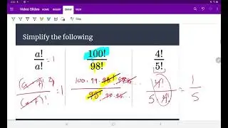 Simplifying Factorial Expressions (and solving equations!)