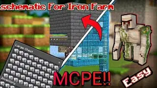 Iron Farm Schematic for Minecraft Pocket Edition|Easiest way to make iron farm.