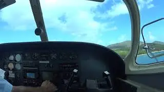 Tortola Island Landing the Cape Air Plane