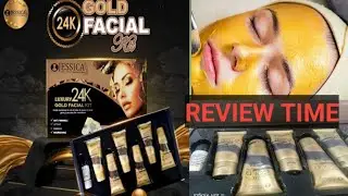 JESSICA LUXARY 24K gold facial kit/ my 100% honest review.