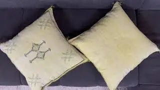 Kechart - Moroccan Natural Cactus Silk Pillow, Outdoor Luxury Pillow, Durable & Weather Resistant