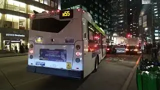 MTA NYC Bus|44th Street 6th Avenue Bound M55 Bus at Av of the Americas & West 40th Street