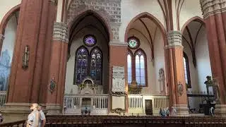 Basilica of San Petronio in Bologna, Italy where you can walk the meridian line