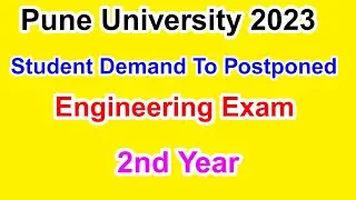Pune University 2nd Year Engineering Exam Postponed | Latest Update SPPU Exam Postponed 2023