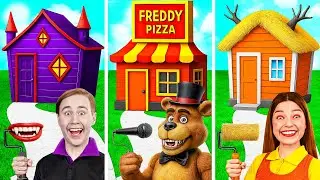 Домики Одного Цвета Челлендж Кукла из Игры в Кальмара vs Фредди | Война Пранков