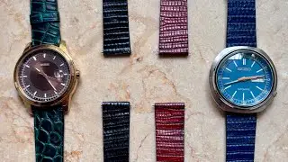 Handmade Lizard Skin Leather Watch Strap - for Vintage Watch