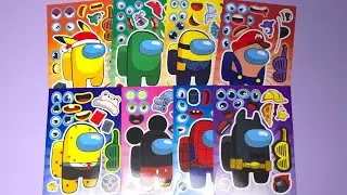 [Toys ASMR] Decorate With Sticker Book Paper DIY Among Us #315
