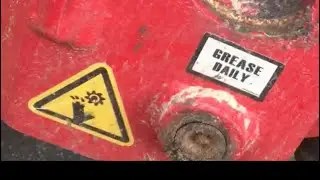 Greasing a  Barreto 30-SG Stump Grinder