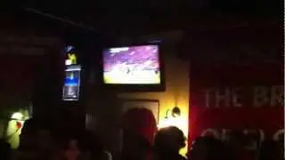 Liverpool FC fans from Bucharest,Romania in Halftime pub during man utd - Liverpool
