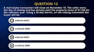 Real Estate Exam Math Question | Prorated Property Taxes Explained