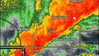 Radar coverage of the severe thunderstorms near Florida and Alabama (Read Description)