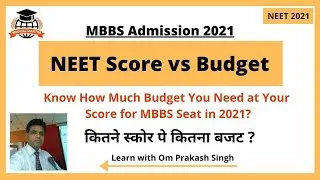 Budget vs NEET Score 2021, Know how much budget you need for MBBS seat at NEET Marks in 2021?