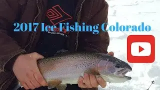 Ice Fishing 23 inch rainbow trout