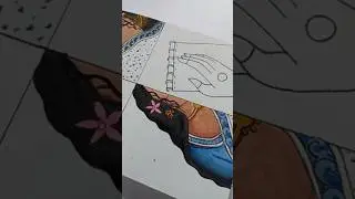 Aesthetic bengali girl drawing ❤️ (part-2) #trendingshorts #viraldrawing #art #artwork #artgellery