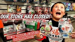 OUR CARDSHOP IS CLOSED DOWN! WHAT WILL HAPPEN TO US? But atleast we got some new BAKUGAN DIAMONDS!!!