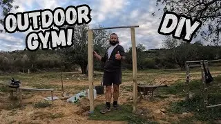 🏋️ Building an outdoor HOME GYM on our rural Spanish property!  DIY chin-up and push-up bars!