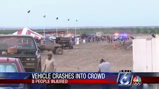 vehicle crashes into crowd
