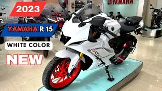 2023 Yamaha R15 V4 White Color Detail Review🔥✅ On Road Price |Features,